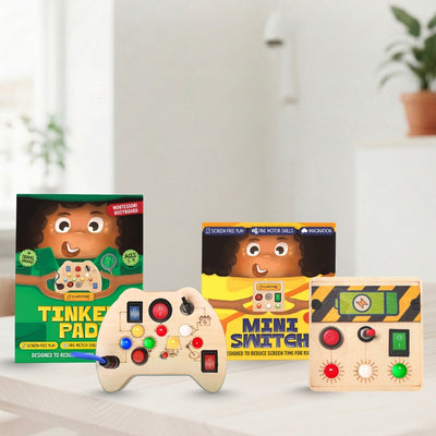 Montessori Tinker Pad & Mini Switch Busy Board (Combo V2/V4)