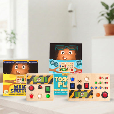 Montessori Toggle Play & Mini Switch Busy Board (ComboV6/V4)