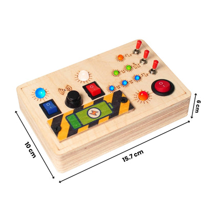 Montessori Toggle Play & Spark Switch Busy Board (Combo V6/V1)