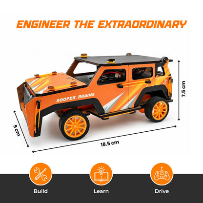 Sooper Brains™ Rodeo DIY RC Jeep (Type-C Rechargeable)