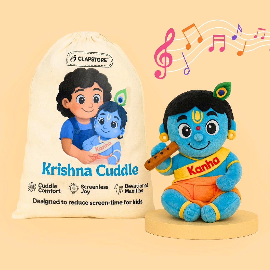 Clap Cuddle™ Busy Chanting Krishna Soft Toy