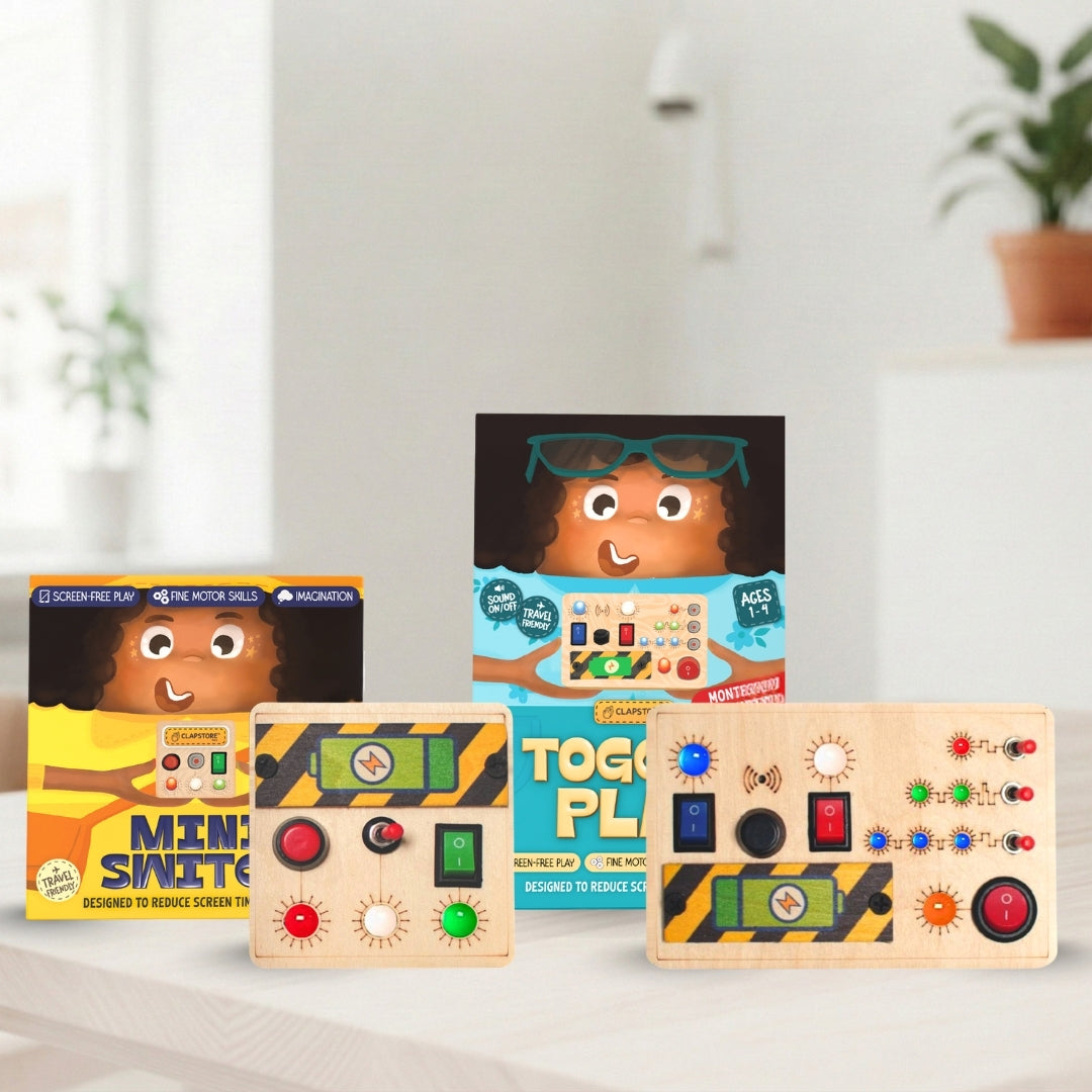 Montessori Toggle Play & Mini Switch Busy Board (ComboV6/V4)