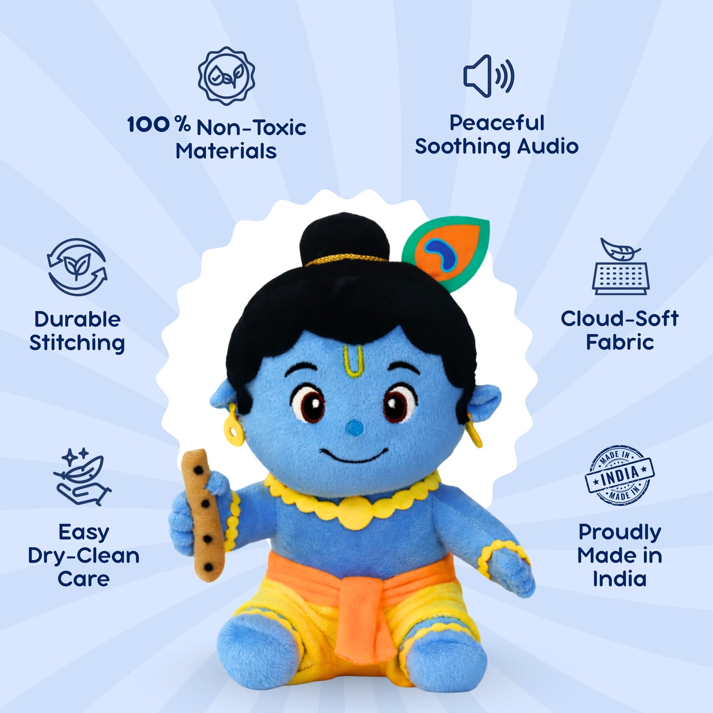 Clap Cuddle™ Mantra Chanting Krishna with Meditation Mode