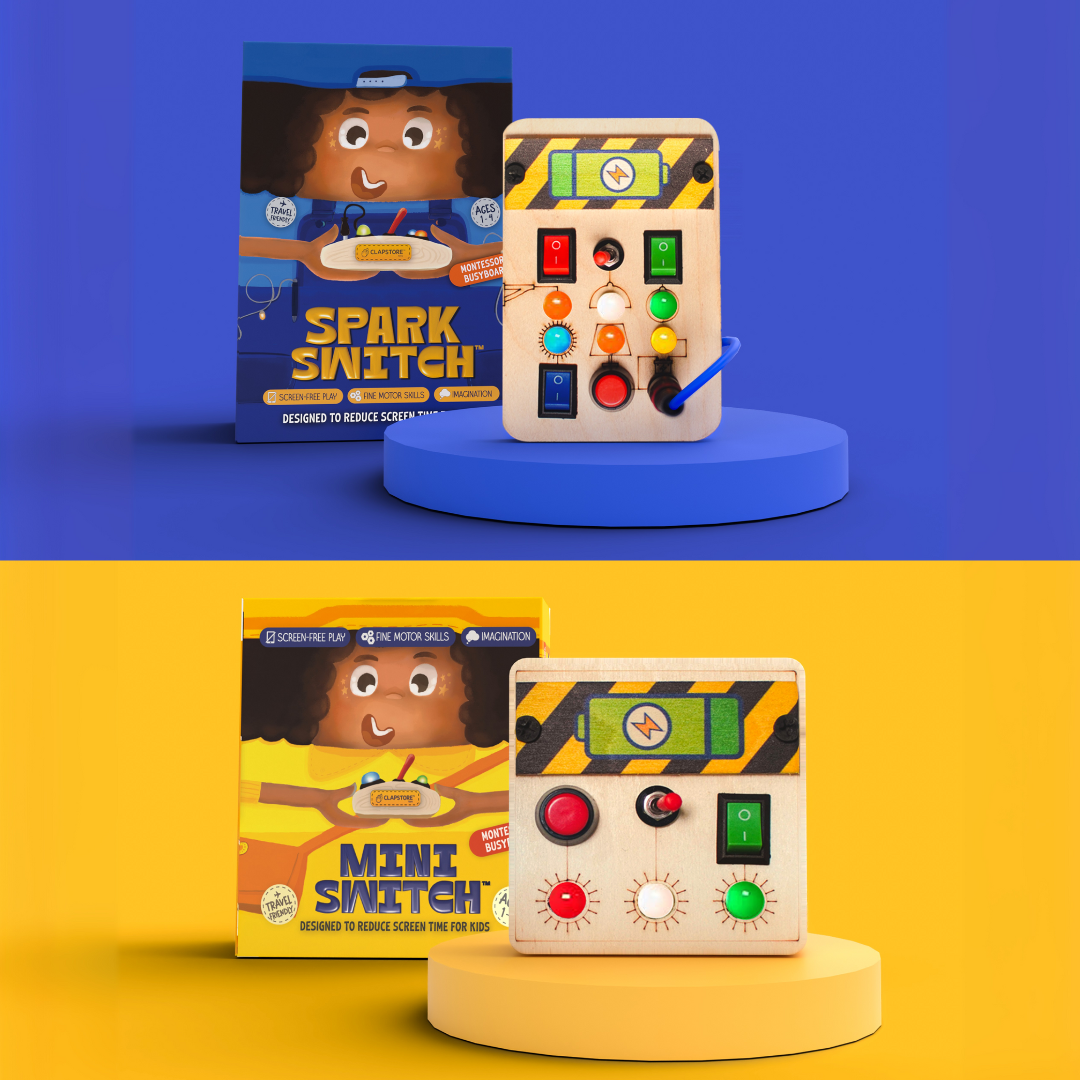 Montessori Spark Switch & Mini Switch Busy Board (Combo V1/V4)