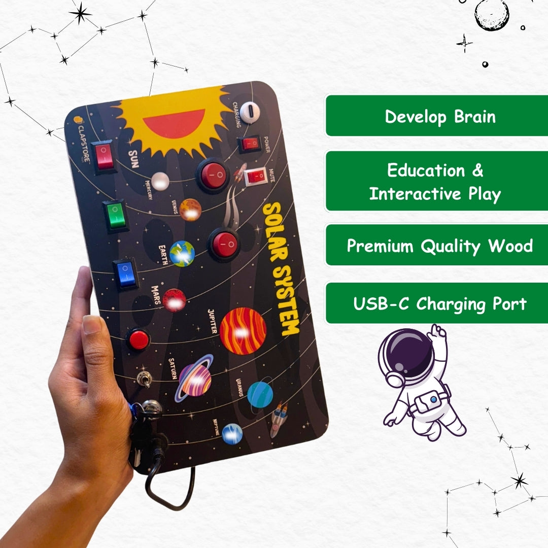 Galaxy Explorer Montessori Busy Board V3 – STEM Toy for Curious Minds