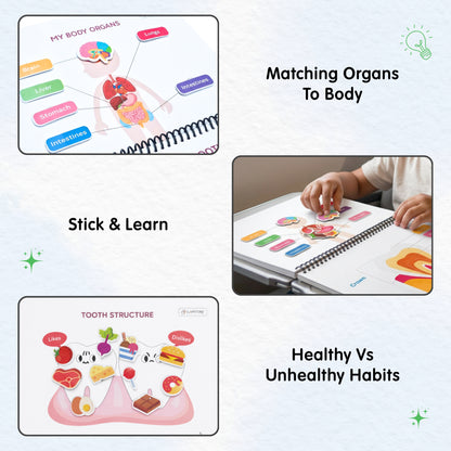Human Body Busy Book: Interactive Learning Binder for Toddlers & Preschoolers
