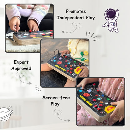 Galaxy Explorer Montessori Busy Board V3 – STEM Toy for Curious Minds