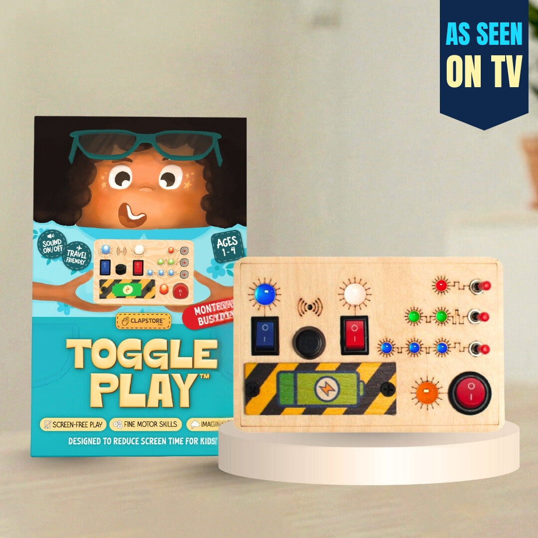 Buy Toggle Play screen-free Montessori Wooden Busy Board Toy for Kids ...