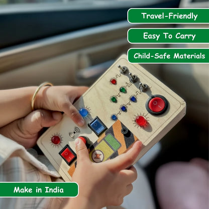 Montessori Toggle Play & Spark Switch Busy Board (Combo V6/V1)