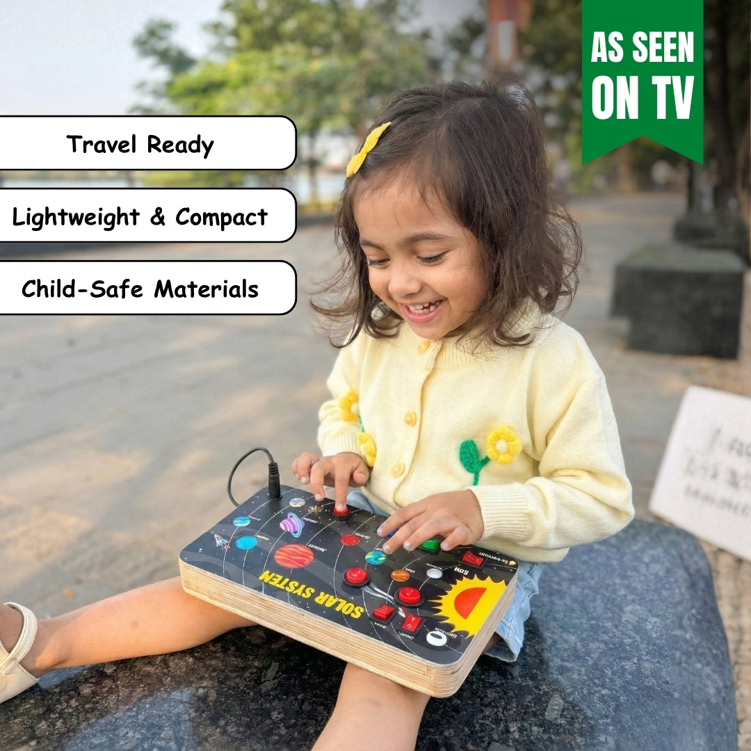 Galaxy Explorer Montessori Busy Board V3 – STEM Toy for Curious Minds