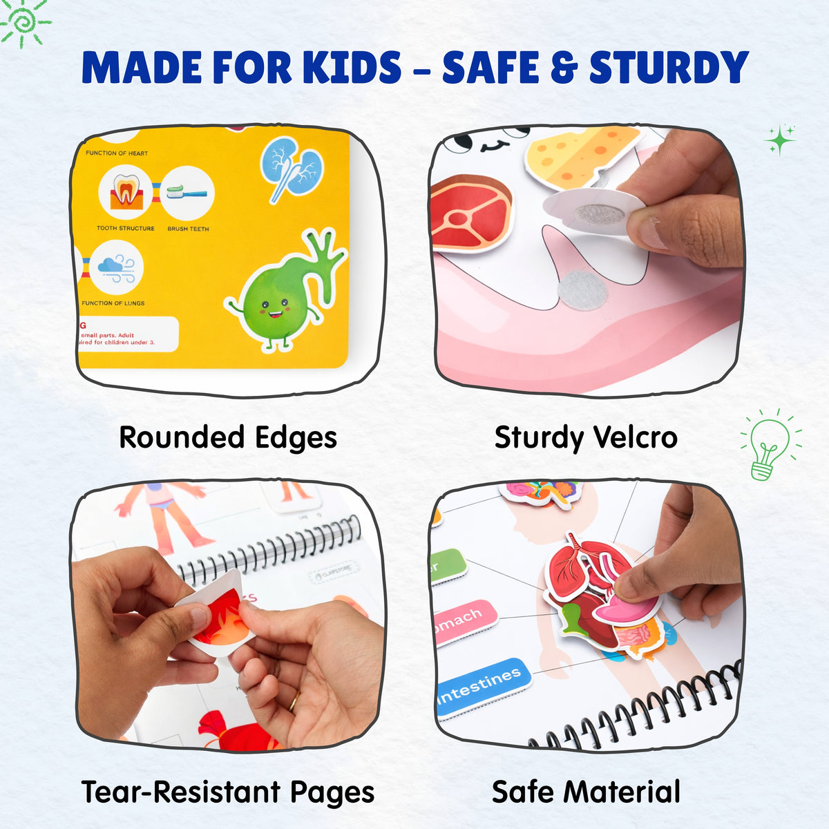 Human Body Busy Book: Interactive Learning Binder for Toddlers & Preschoolers