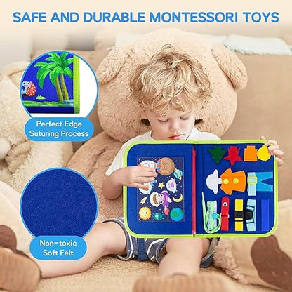 Safe and Durable Montessori Busy Book Educational Toy for Toddlers.