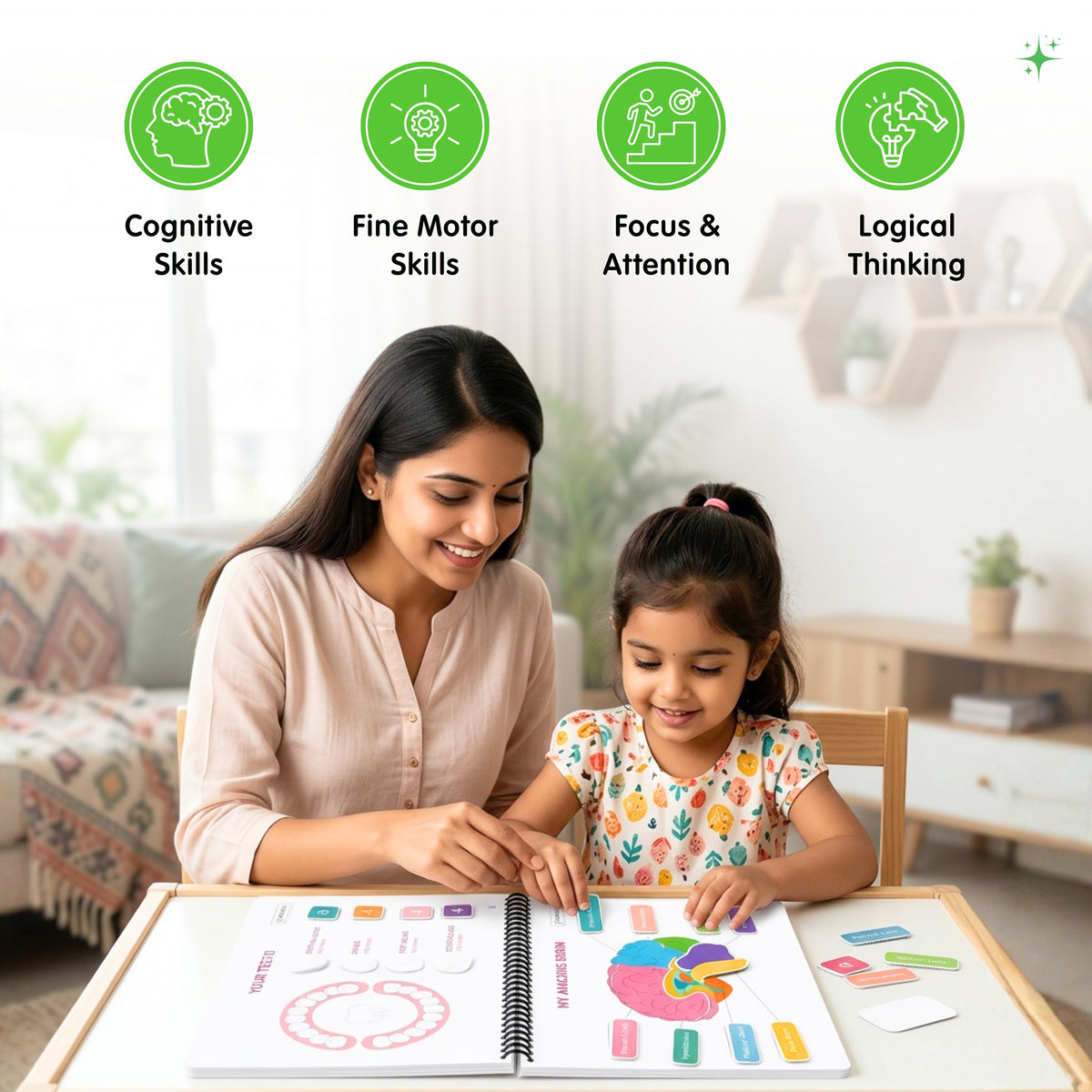 Human Body Busy Book: Interactive Learning Binder for Toddlers & Preschoolers