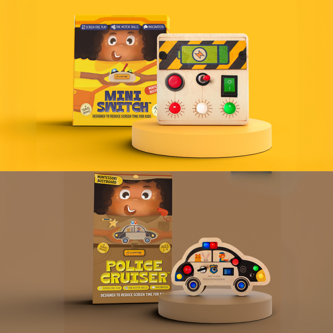 Montessori Police Cruiser & Mini Switch Busy Board Combo(V7/V4)