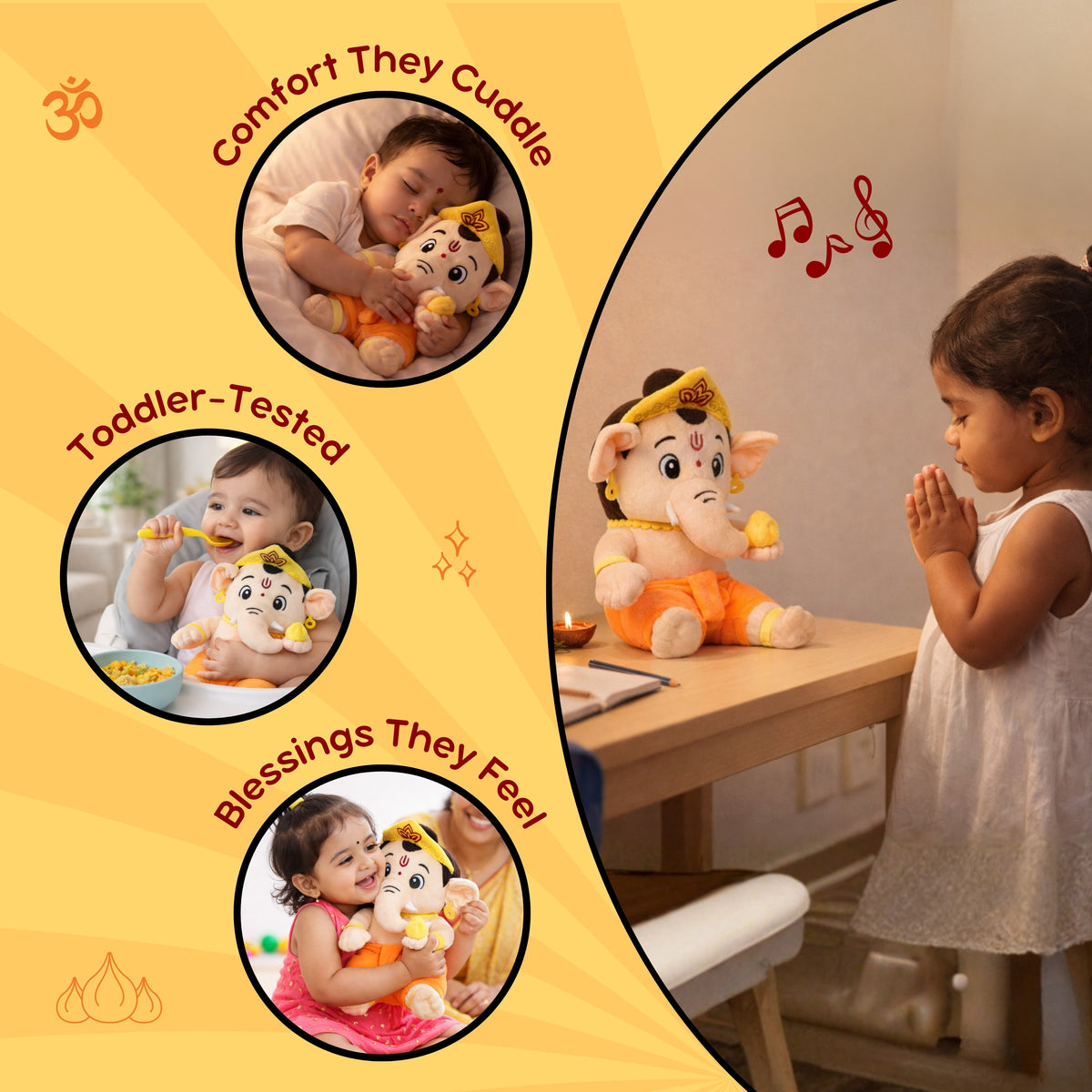 Clap Cuddle™ Mantra Chanting Ganesha with Meditation Mode