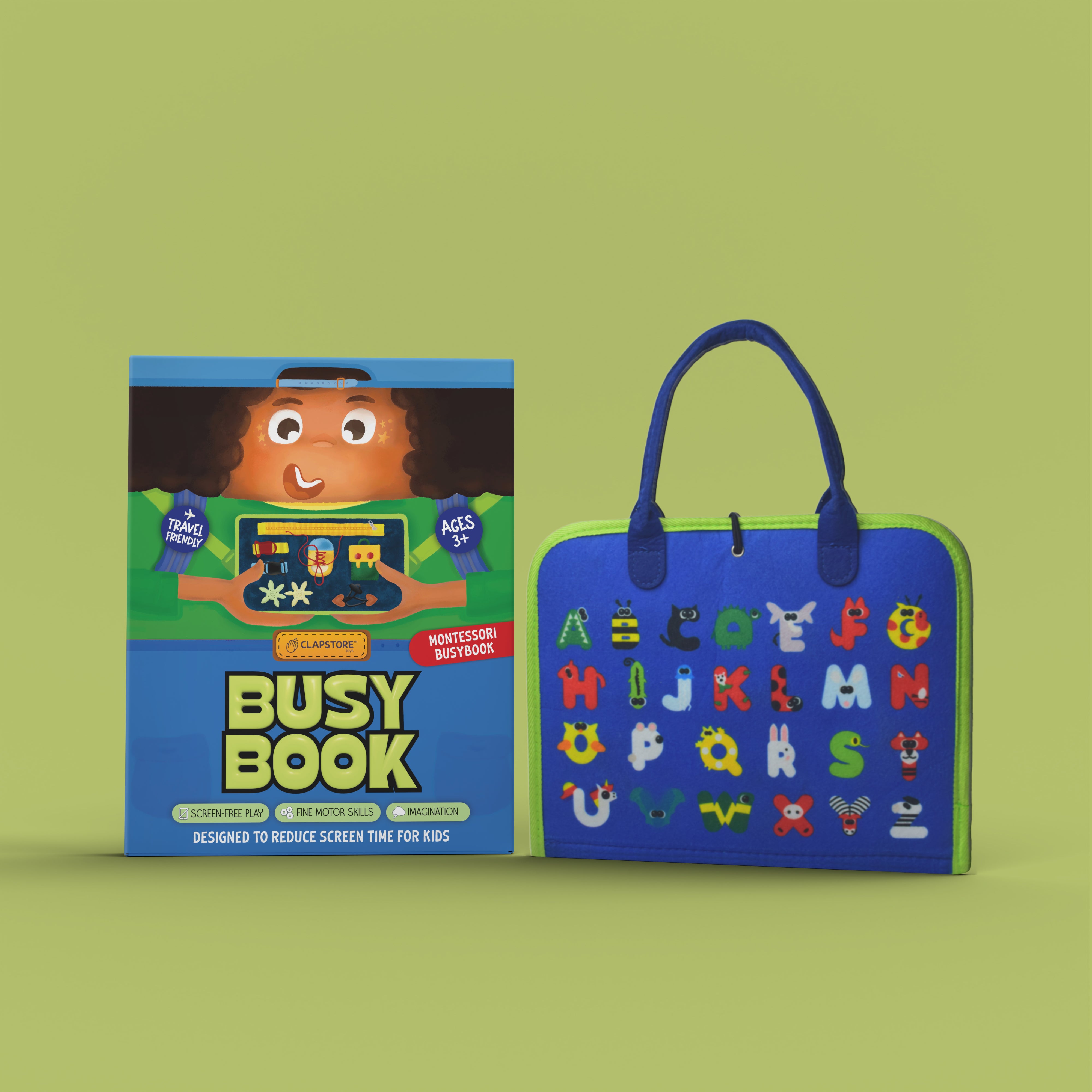 Montessori Busy Book For Age3+ (Blue) – Interactive Sensory Activities for Toddlers