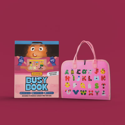 Montessori Busy Book For Age3+ (Pink) – Interactive Sensory Activities for Toddlers