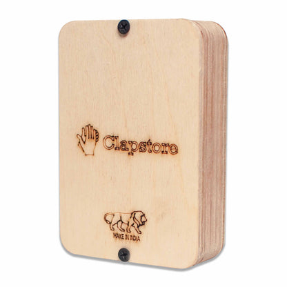 Back side of the Montessori Portable Wooden Busy Board, displaying the product branding and design.