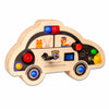 Montessori Switches Busy Board Wooden Police Car V7