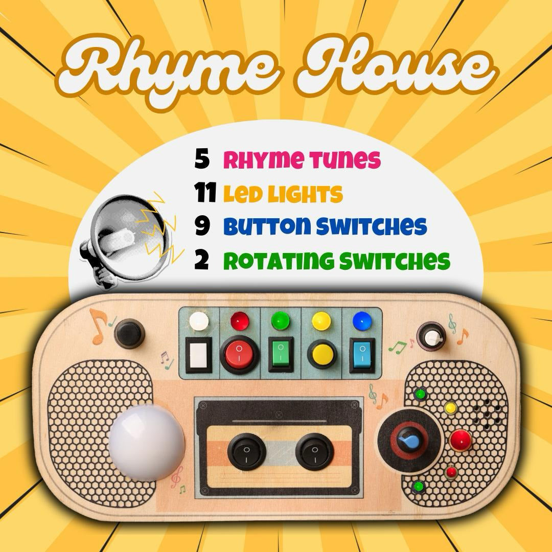 Montessori Rhyme House Busy Board-V9 Rechargeable