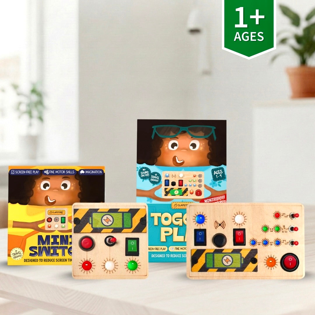Montessori Toggle Play & Mini Switch Busy Board (ComboV6/V4)