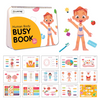 Human Body Busy Book interactive binder with colorful anatomy parts and body pieces laid out around cover