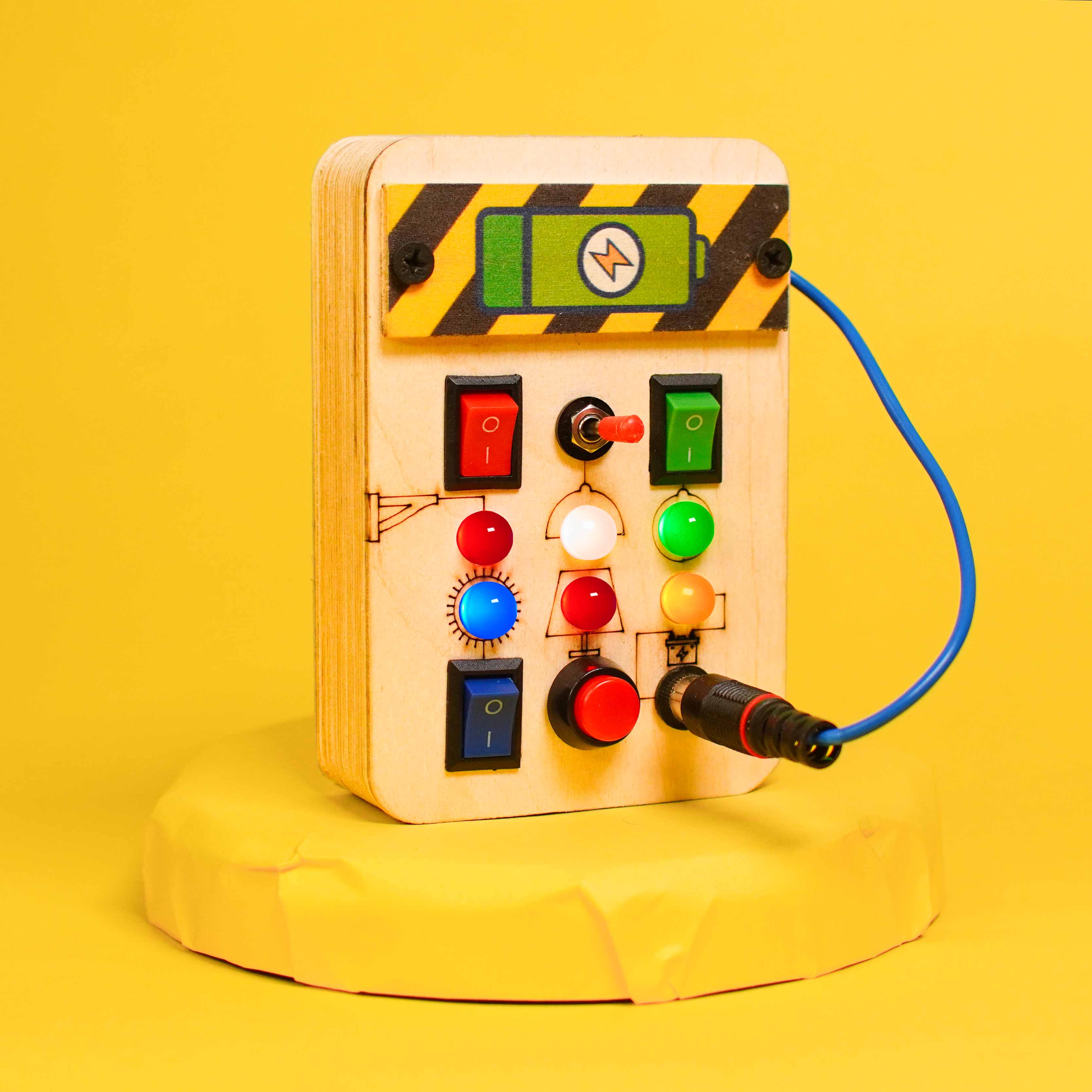 Montessori Spark Switch & Police Cruiser Busy Board Combo (V1/V7)