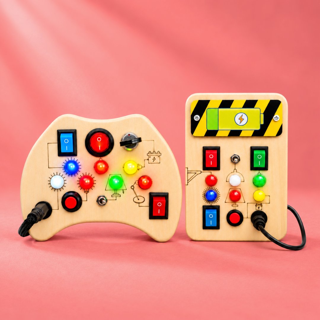 Montessori Spark Switch & Tinker Pad Busy Board