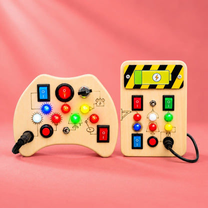 Montessori Spark Switch & Tinker Pad Busy Board