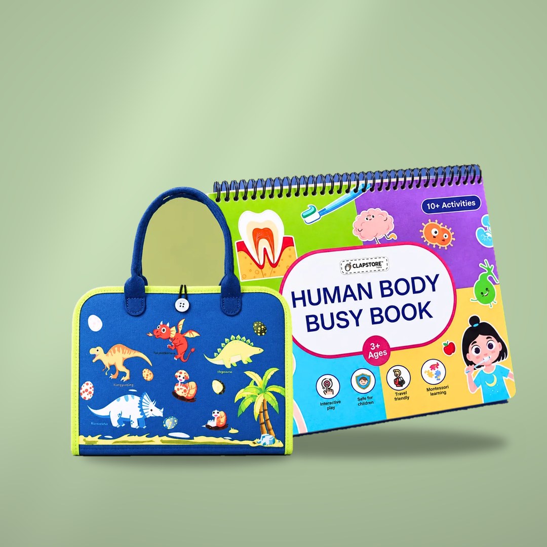 Busy Book Combo: Sensory Busy Book and Human Body Busy Book