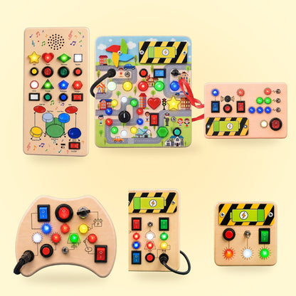 The Playroom Combo: six Clapstore busy boards together