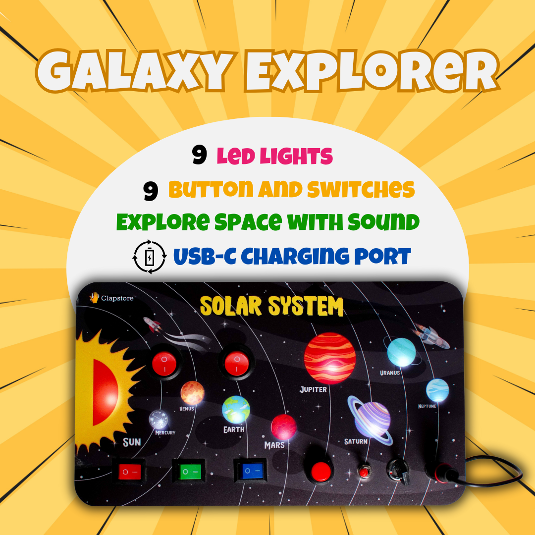 Galaxy Explorer Montessori Busy Board-V3- Rechargeable With Sound🔊