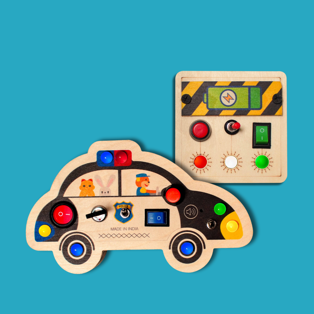 Montessori Police Cruiser & Mini Switch Busy Board Combo(V7/V4)