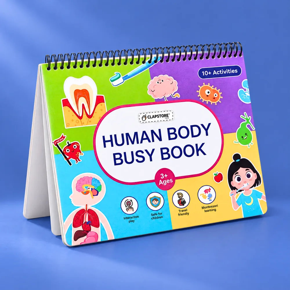 Human Body Busy Book: Interactive Learning Binder for Toddlers & Preschoolers