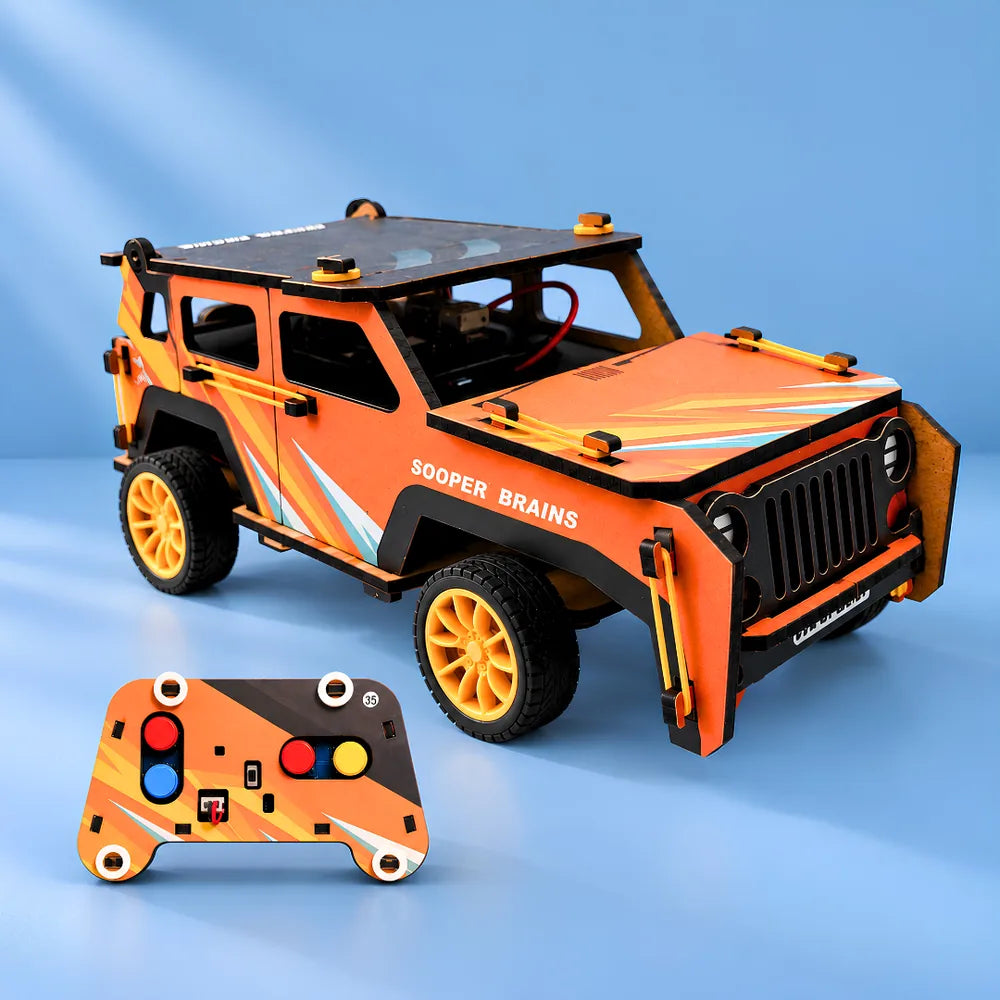 Sooper Brains™ Rodeo DIY RC Jeep (Type-C Rechargeable)