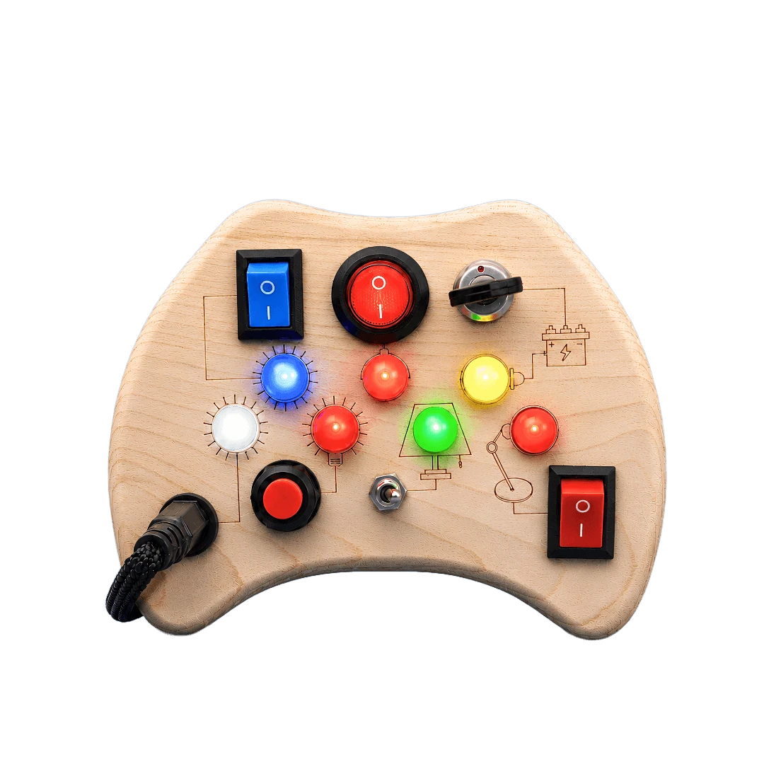 Tinker Pad busy board, front on