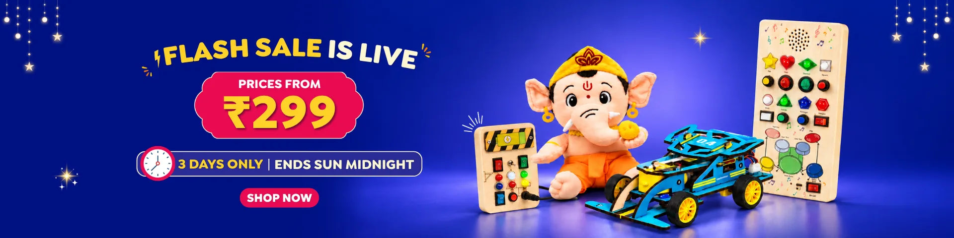 Flash Sale is live: prices from ₹299, 3 days only